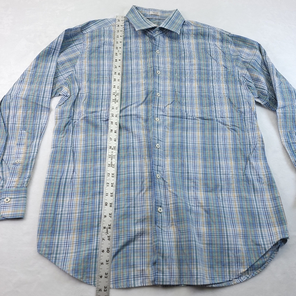 Peter Millar Crown Button Up Long Sleeve Plaid Shirt 100% Cotton Mens Size XL - Picture 2 of 6